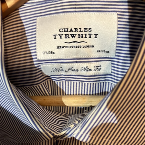 Blue Bengal Stripe Dress Shirt with French Cuffs - Picture 2 of 6